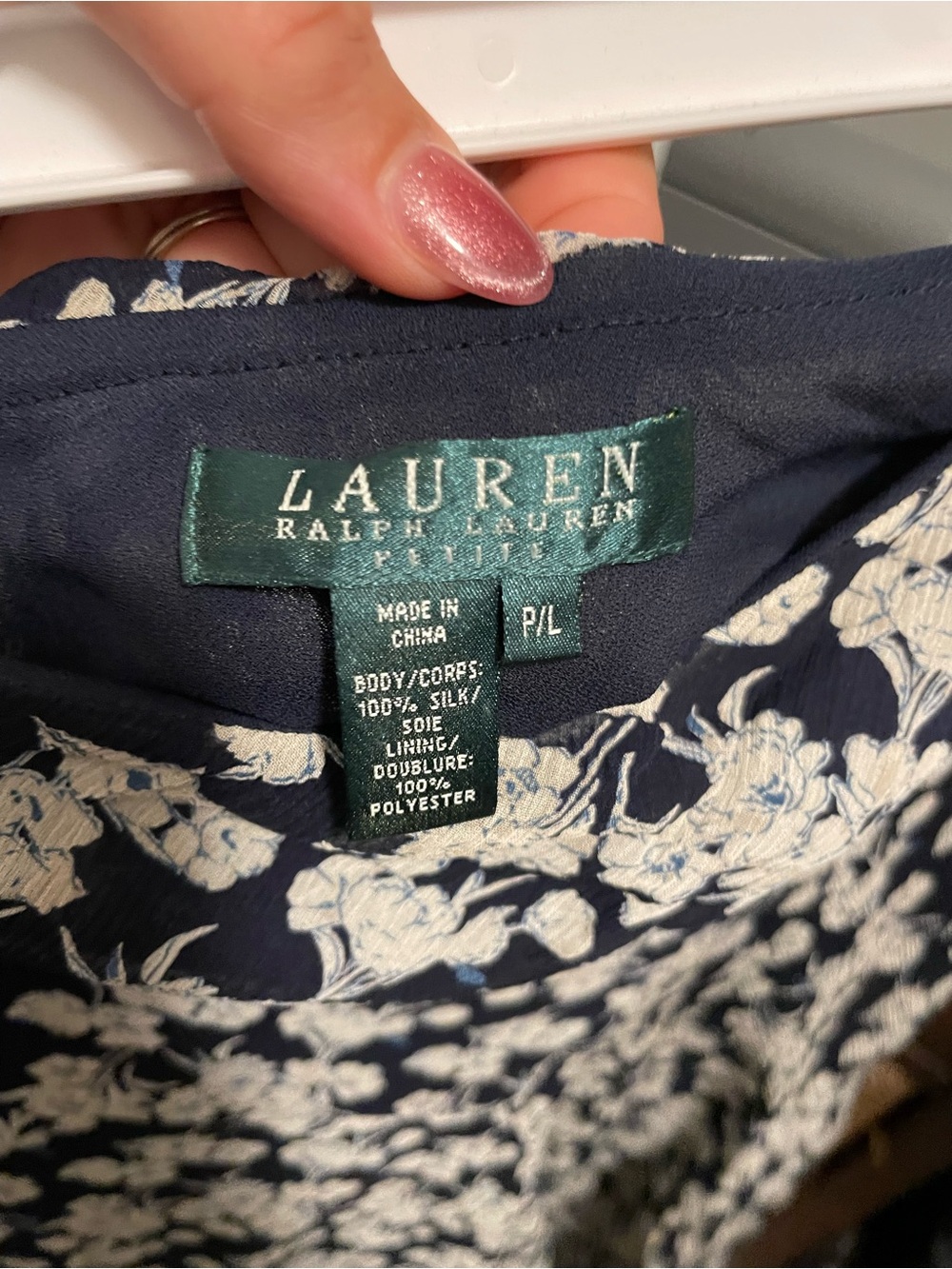 Ralph Lauren Vintage 100% Silk Floral Maxi Skirt Petite Large - Picture 4 of 10